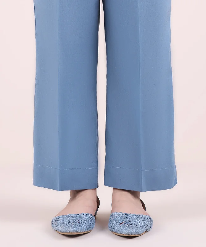 Solid Cotton Viscose Pants