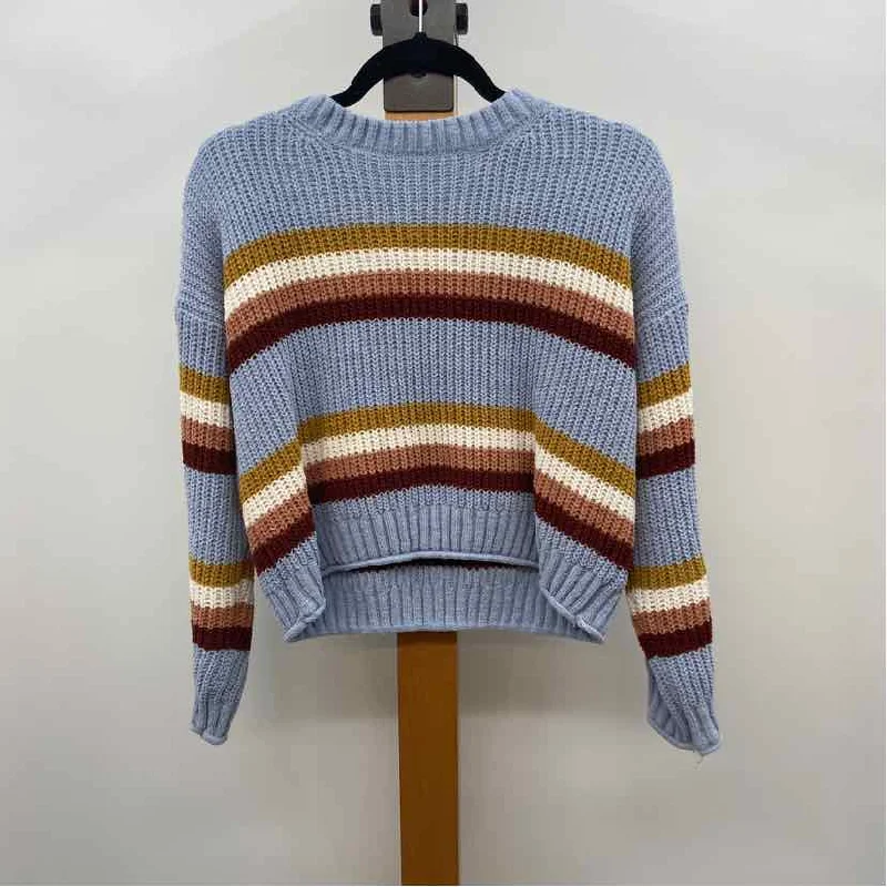 hippie rose Women's Size S Blue Stripe Sweater