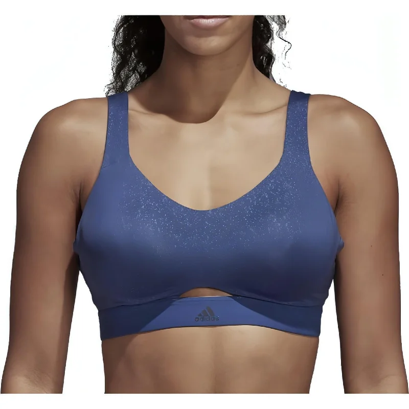 adidas Stronger For it Soft Womens Sports Bra - Blue