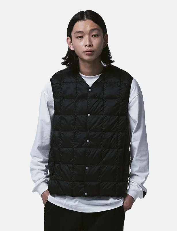 Taion V Neck Down Vest - Black